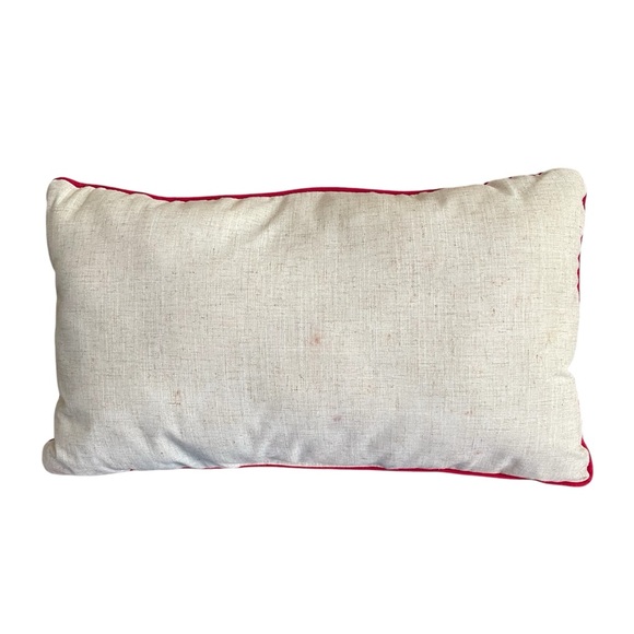 ST. NICHOLAS SQUARE Accent Pillow Letters to Santa Red White Natural 12x20 - Picture 6 of 8